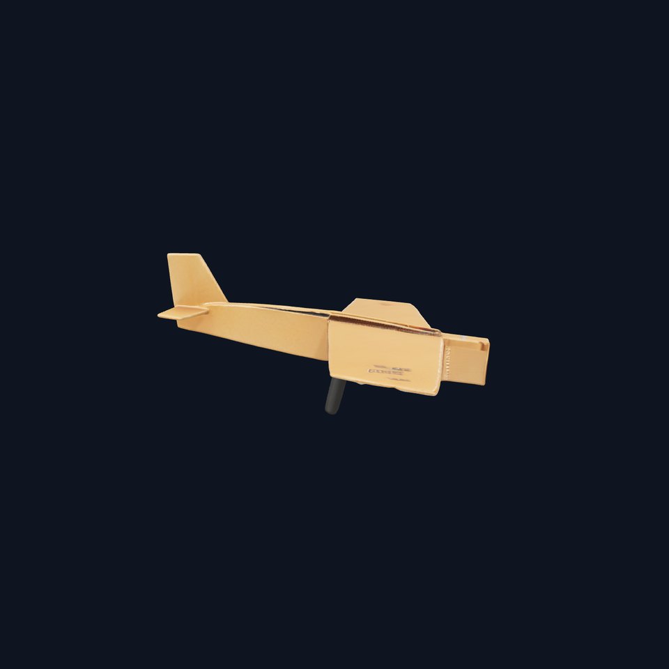 Cardboard Airplane Rustic Texture Model Pack